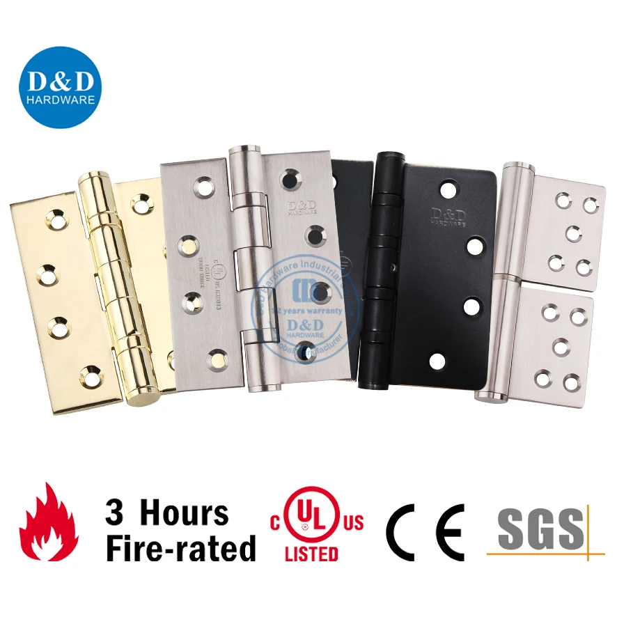 Good Quality UL LISTED SS304 Fire Rated door hardware 4 Ball Bearing Butt Fire Rated Door Hinge