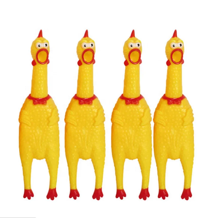 Hefei SY Shopify Hot Sale vinyl dog toy squeaky chicken S/M/L three size screaming chicken sound toy pet chew toy