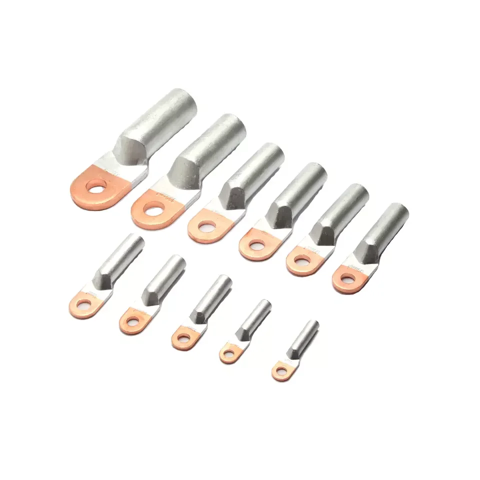 Auto Electrical Connecting 600v to 35 KV AWG Battery Tubular Cable Lug with Bell-end / Purple Copper Ring Terminal Lug