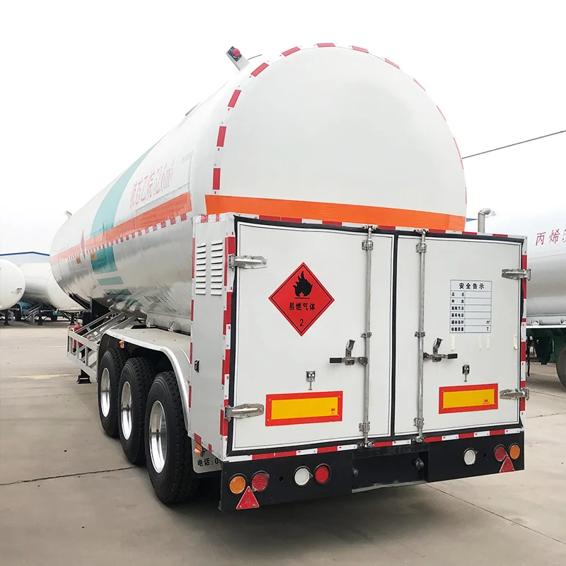 PANDA 3-axle Lng Cryogenic Tank Truck Trailer Lng/ Cng Tanker Semitrailers Vessel Steel Semi-trailer Used Truck Trailers Sale