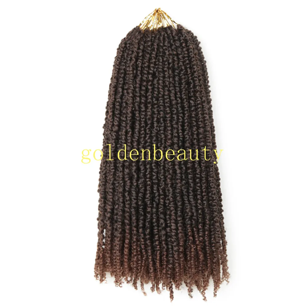 Passion Spring Twists Synthetic Crotchet Hair Extensions Ombre Crochet Braids Pre looped Fluffy Bomb Twist Braiding