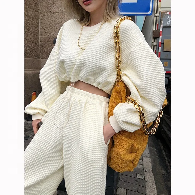 Осенние мужские и женские толстовки, пальто на молнии, свитер из вафельной ткани с вышивкой, женские комплекты из свитшота