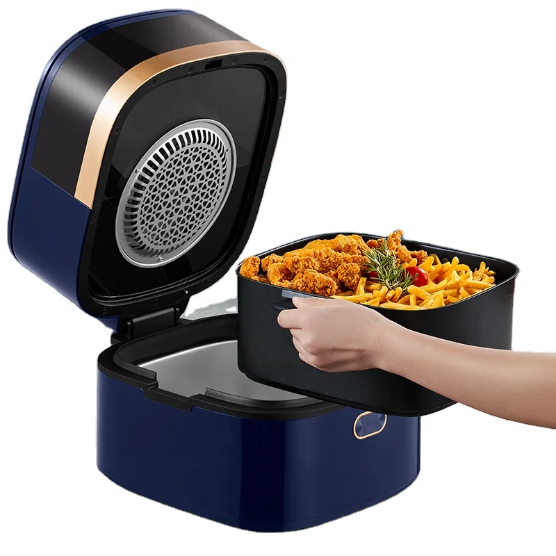 8-Litre multifuncional Smart Electric 6l 8l digital electric  hot Air Fryer Oven Aluminum Square Shape for Household Use