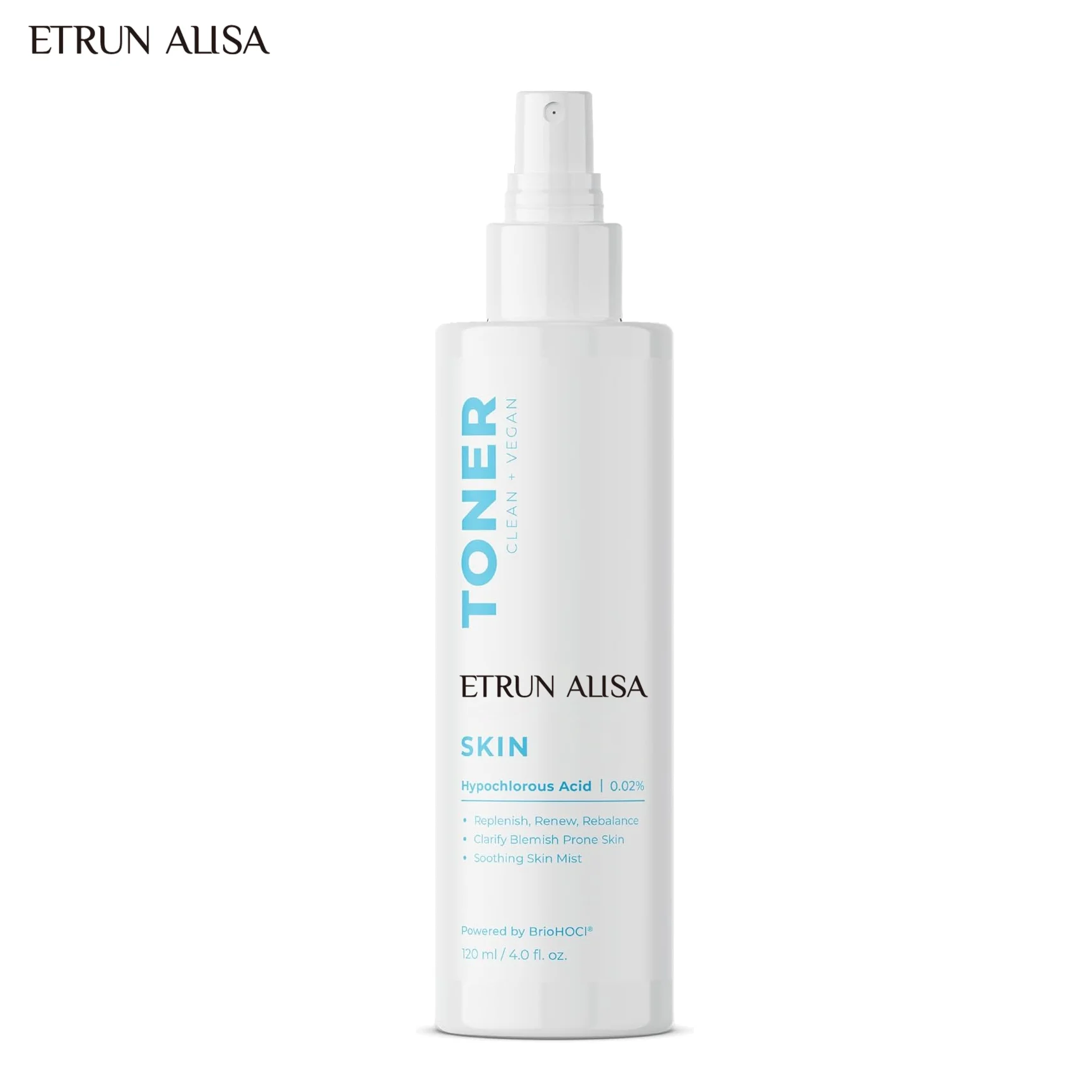 ETRUN ALISA private label Soothing and calming Mist hypochlorous acid face spray toner for eczema skin irritations redness