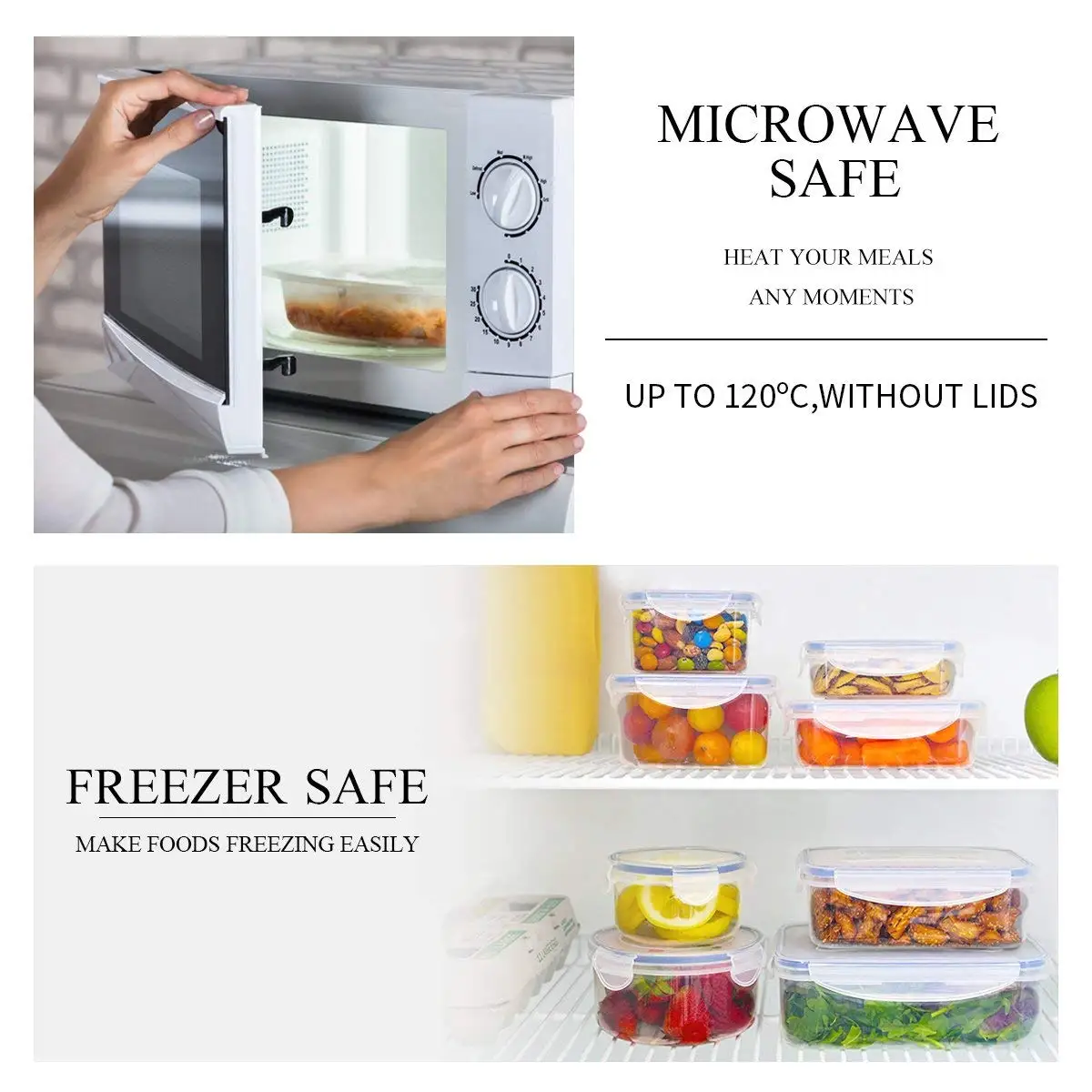 600ml 20.3oz Small Click Houseware Plastic New Product Easy Lock Food Silicone Container