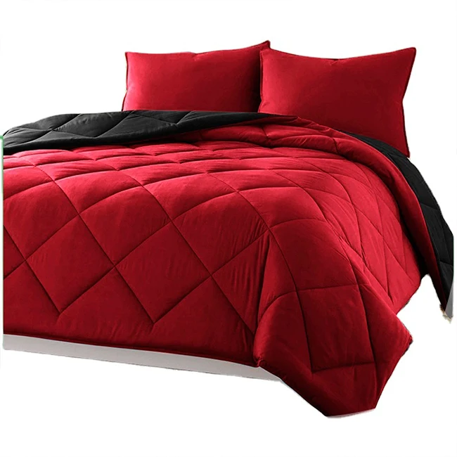 King size duvet cover set bedding set red 4pcs high end bedding set bed sheet