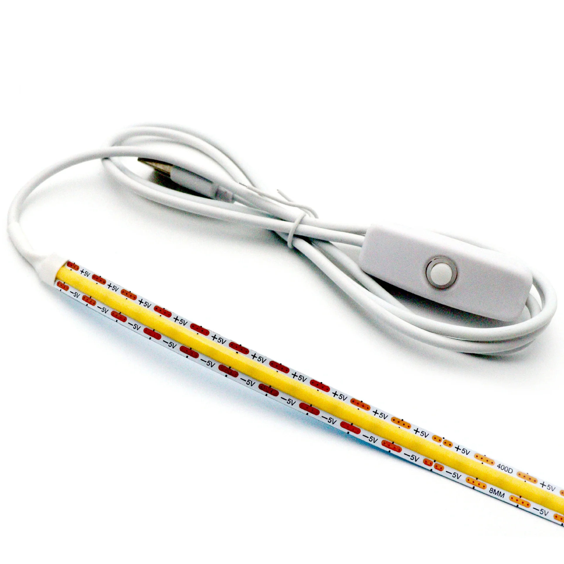 COB LED Strip 5V USB Power With ON/OFF Switch USB Flexible Tape Lights for Bedroom Home Decor Lamp Lighting