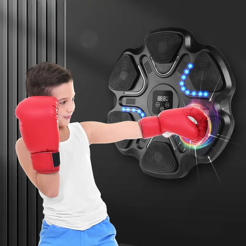 Quiet Rubber Upset Boxing Target Home Fitness Stress Relief Train Agility Reaction Led Electronic Music Boxing Training Target