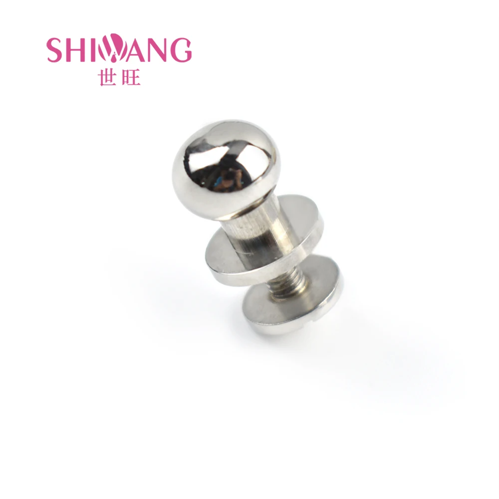 8mm Mushroom Rivet Stainless Steel Screw Round Head Small Bag Leather Accessories Nipple Rivet
