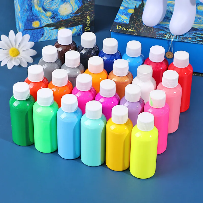 60Ml Bottled Acrylic Pouring Paint Bear Liquid Painting Student Children Diy Hand Painted Creative Fluid Pour Painting Bear
