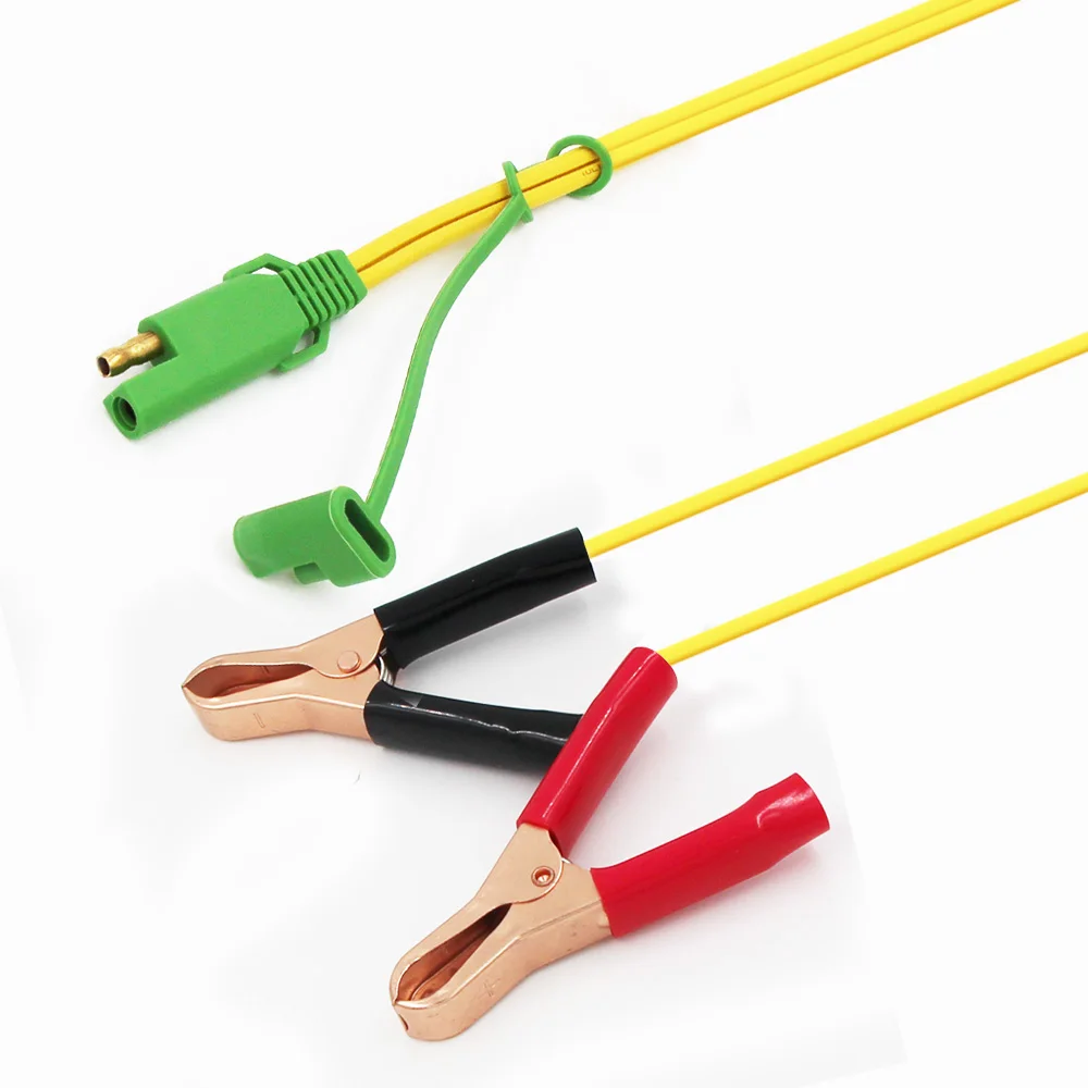 1.5m SAE quick disconnect connector plug to alligator crocodile clips charging cable car battery power cord