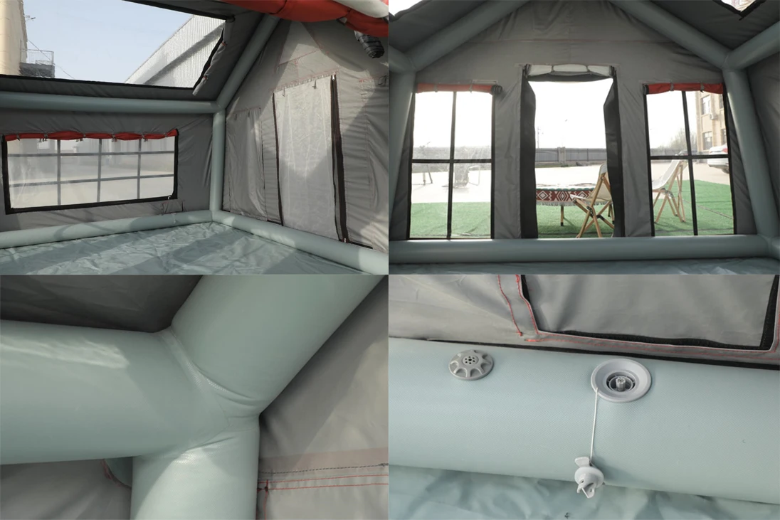 Factory Custom Multi Persons Large Inflatable Camping Tent Air Family Outdoor Inflatable House Tent Inflatable Tent Camping