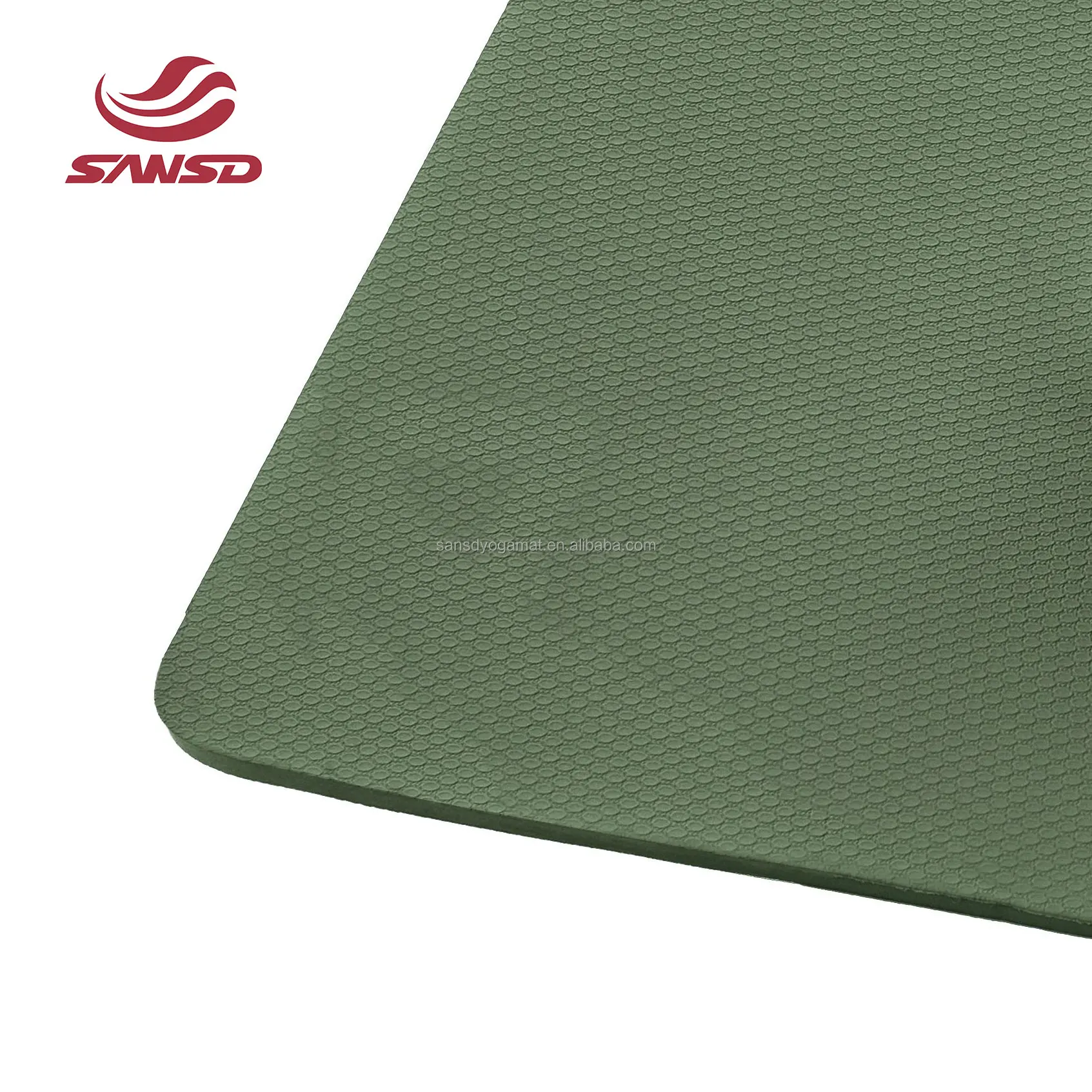 Sansd High Quality Fitness Yoga Mat Custom Logo Non-Slip 6mm Thick TPE Material Moisture-proof Yoga Mat Thickened Yoga Mat