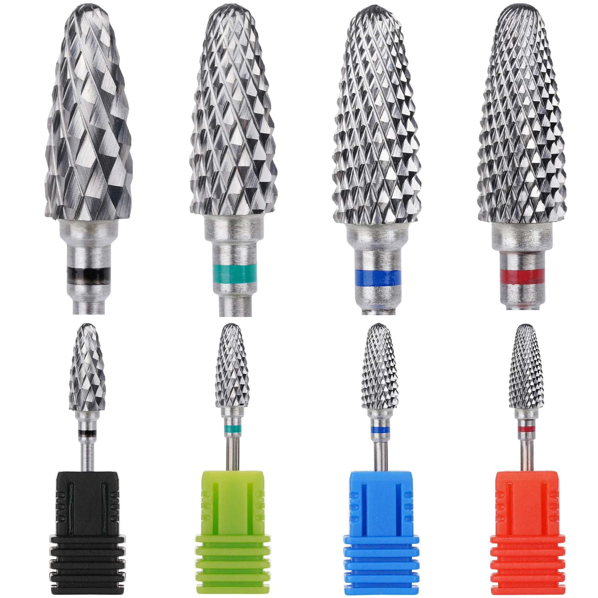 6mm Flame Tungsten Carbide Nail Drill Bit Rotate Electric Ceramic Milling Cutter For Manicure Gel Polish Remover Nail Files