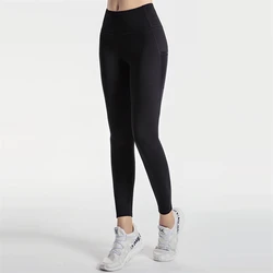 Running Scrunch Butt Mesh Fitness Sports Tights High Waist Womens Leggings With Pockets