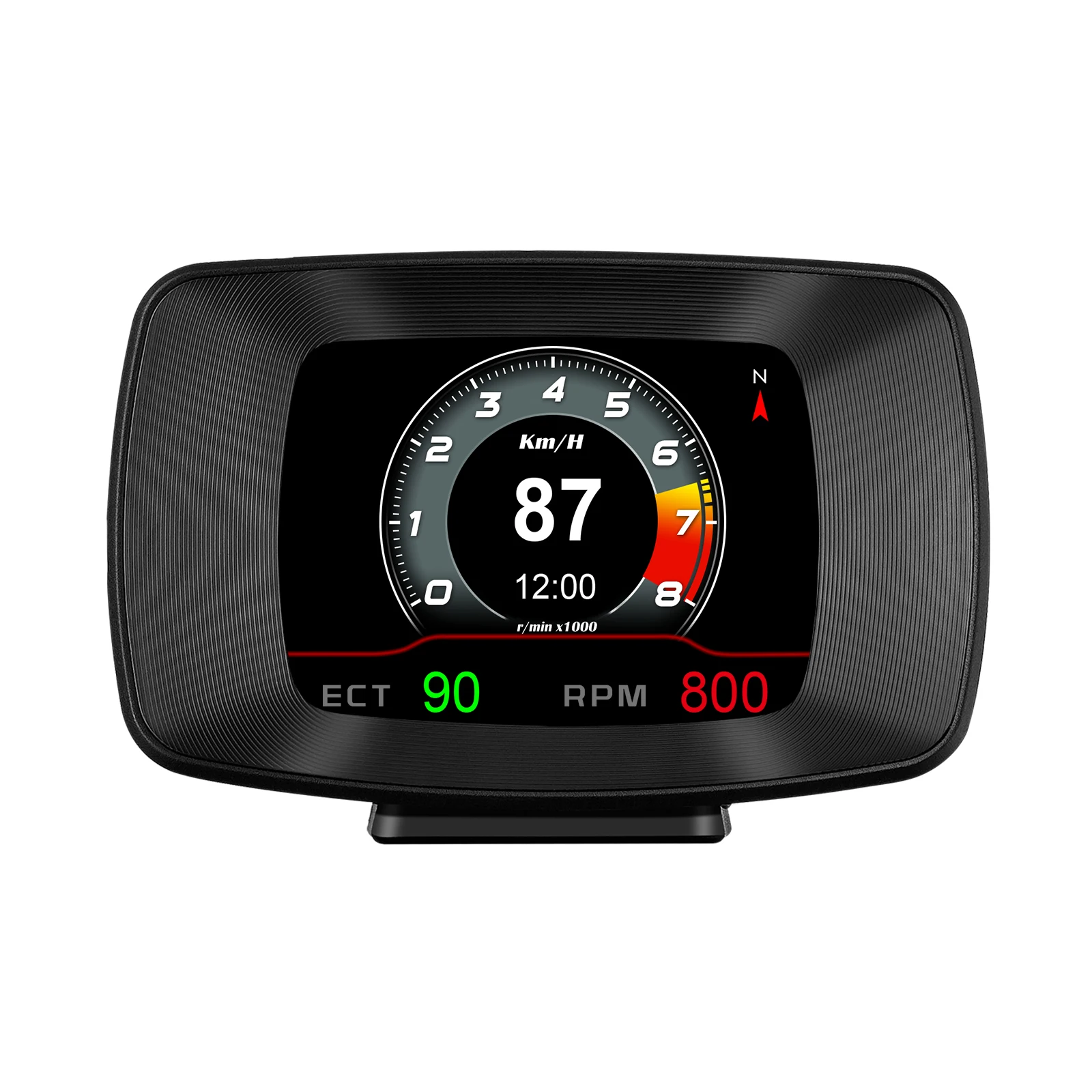 Умный автомобильный измеритель Hud Дисплей Obd2, измеритель температуры воды, скорости в час, расхода топлива, пробега
