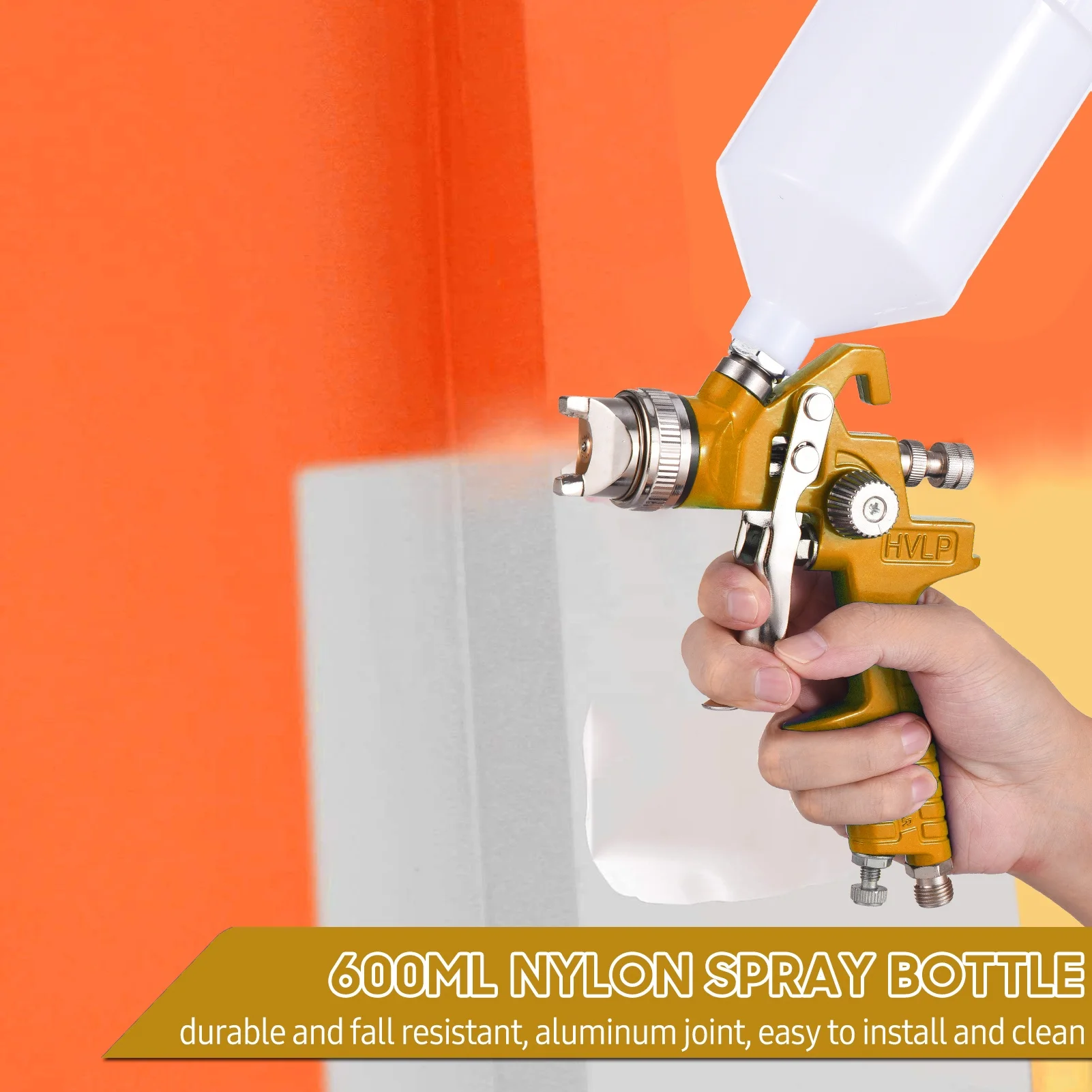 Hot HVLP Spray Gun Painting Gun Nozzle Spray Guns Gravity-Feed Airbrush Paint Spray Tool with 3pcs Nozzles for Car Furniture