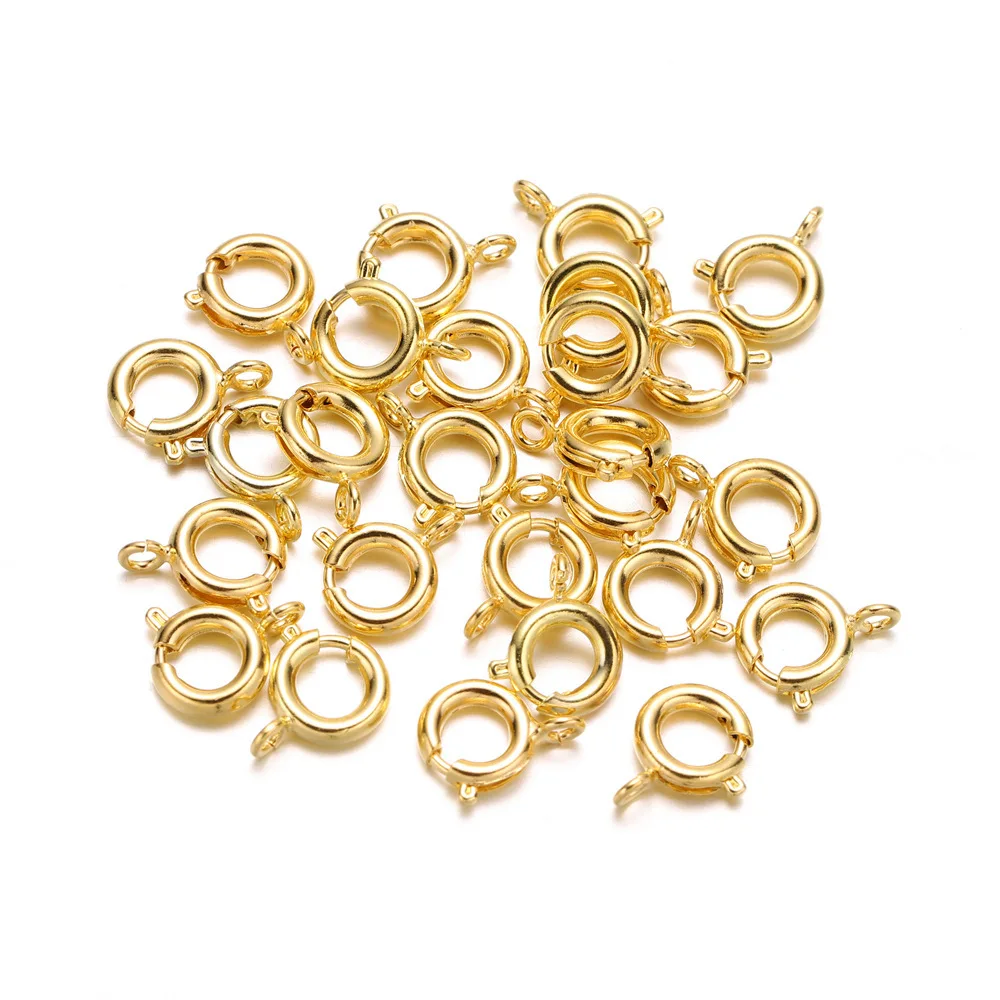  6mm 7mm Silvery Color Spring Ring Clasp For Bracelet Necklace Diy