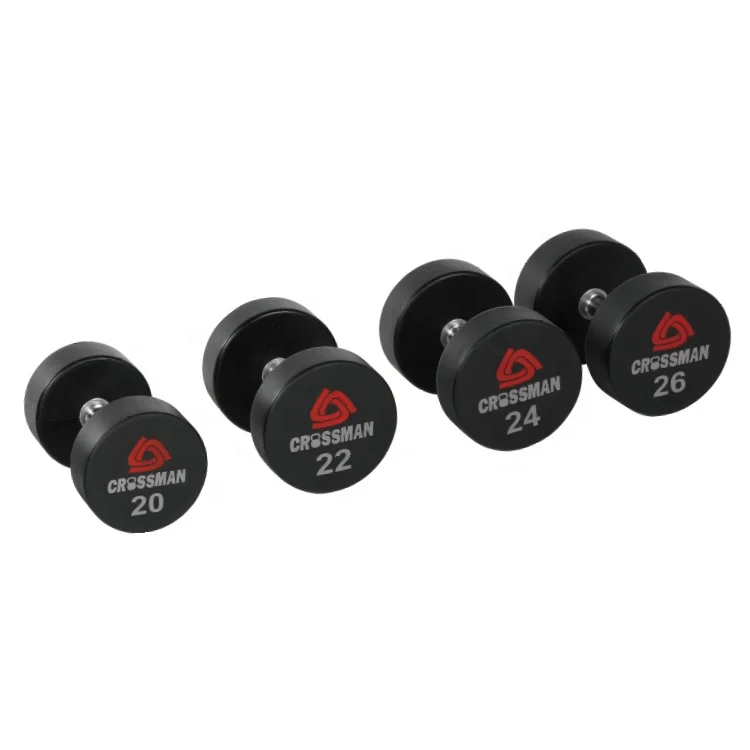 PU Pro Dumbbell Sets Weights Barbell with Metal Handles for Weight Lifting Strength Training Functional Workout