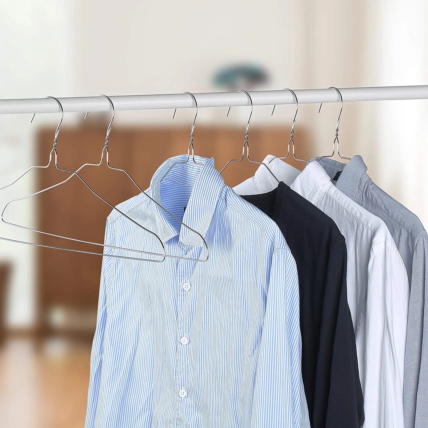 Free Sample for Clothing Rack large size Trousers Coat Heavy Duty Solid Anti Slip metal wire shirt hanger