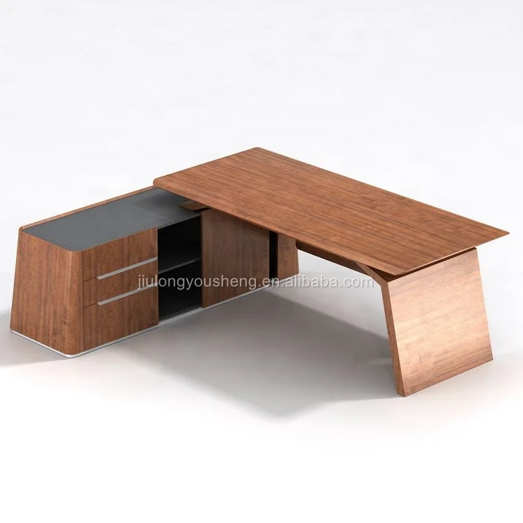 Factory Manufacturer Bureau Moderne MFC Boss Office Desk High-end L Shape Director Table