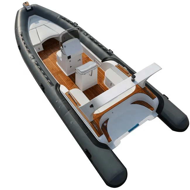 CE 25ft RIB760 Luxury Yacht Sport RIB Boat RIB Fishing Hypalon Inflatable Boat with Outboard Motors