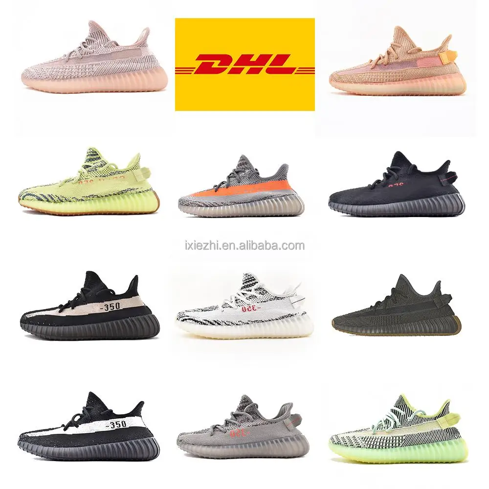 2021 New design woven upper yezzys lundmark reflective glow breathable fashion sneakers yeezy 350 v2 running sport women tenis s