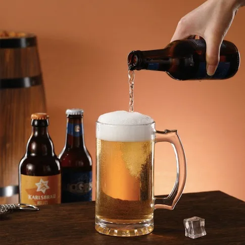 Wholesale 500ml Straight Barrel Beer Mug Family Party Classic Bar Design Aluminum Clay Ceramic Material PC Boxed Drinkware Wine