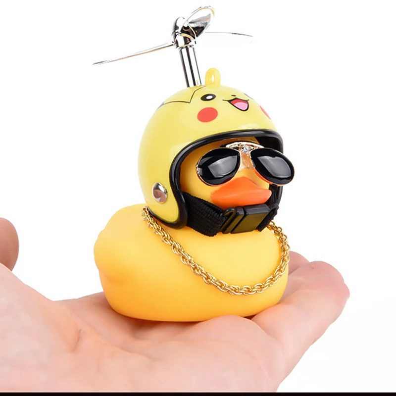 1pc Lovely Small Yellow Rubber Duck Car Goods Gift Wind-breaking Wave-breaking Duck For Car Ornaments Auto Interior Decoration