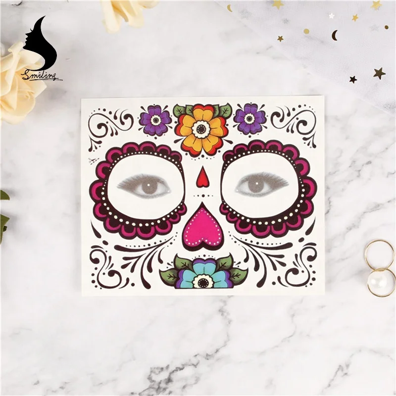 
DIY Fashion Decoration Temporary Halloween Party Face Tattoo Sticker 