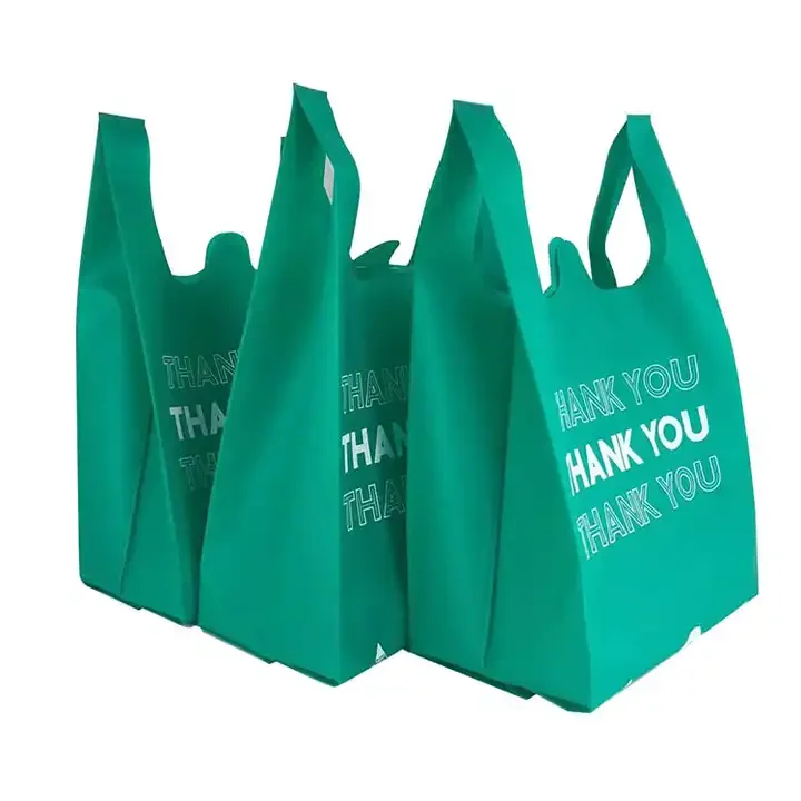 Wholesale Shopping Bag PE Plastic Bags with Custom Logo and Handle Packaging