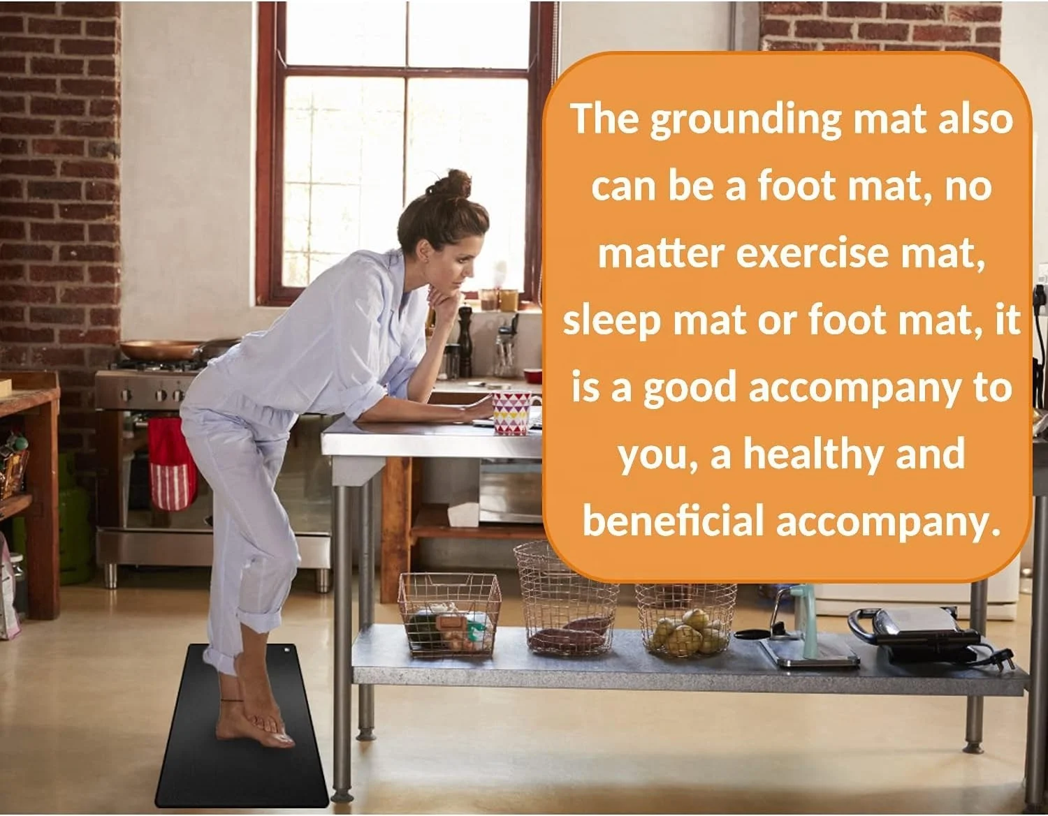 Lightweight 35.5'x 23.6' Leather Grounding Mat with Cord Better Sleep & Anxiety Relief for Body & Foot Manual Use