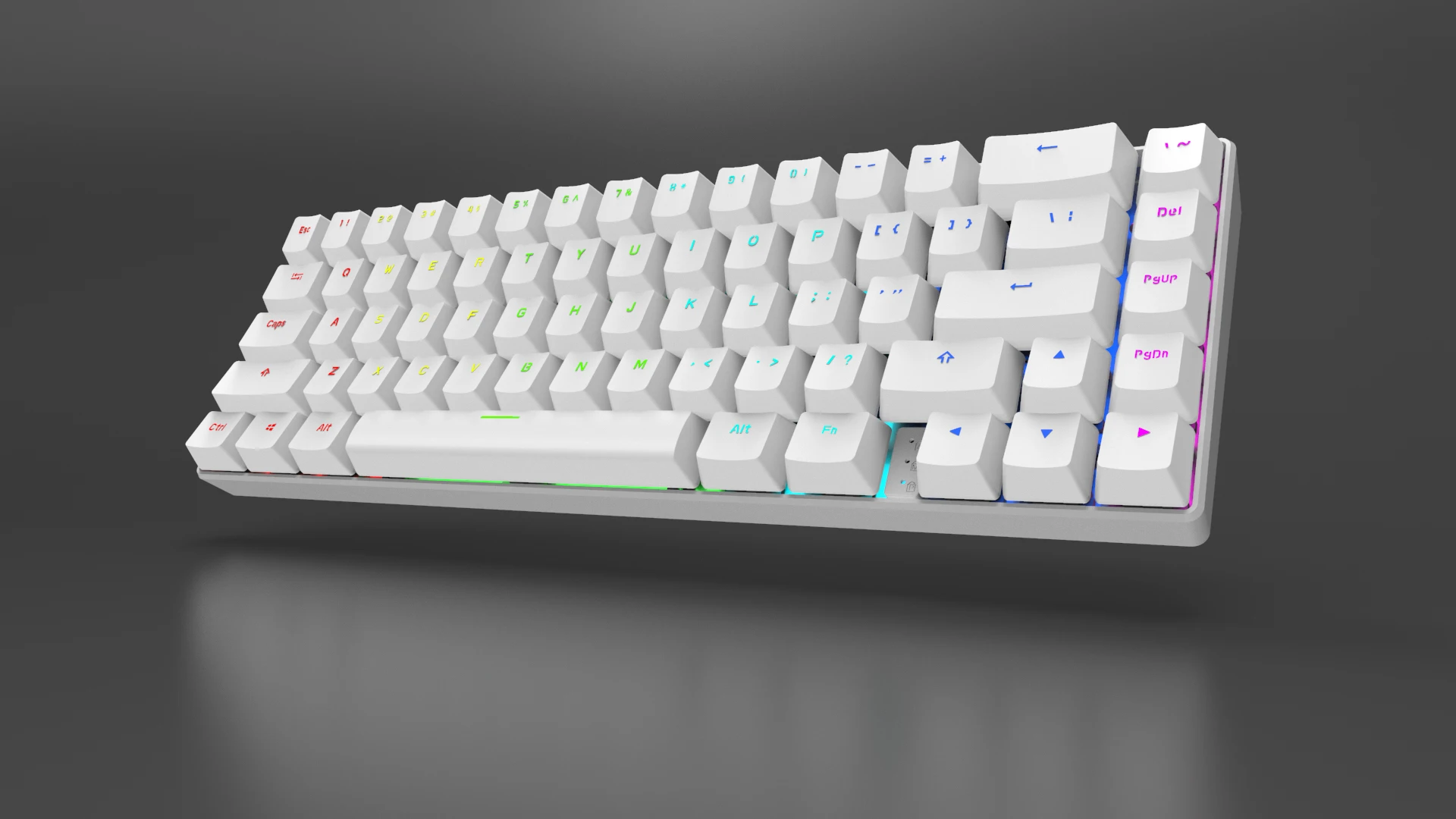 60% White Keyboard RGB 61 Keys PBT Computer Gaming Usb Wired Light Led Gamer Hot Swap Mechanical Keyboard