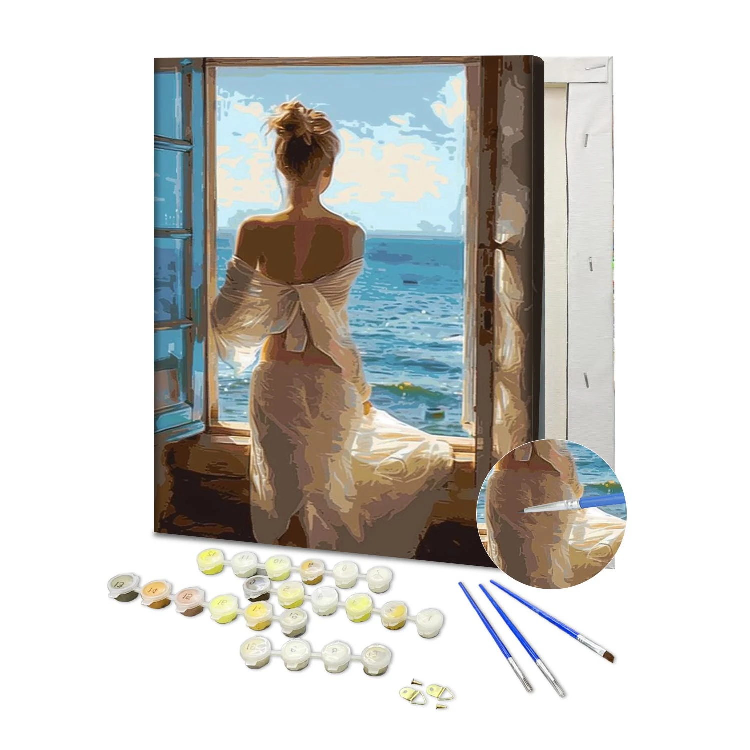 Wholesale Nude Girl Painting By Numbers Frame Custom Home Decoration Portrait Oil Painting DIY Canvas Painting By Numbers