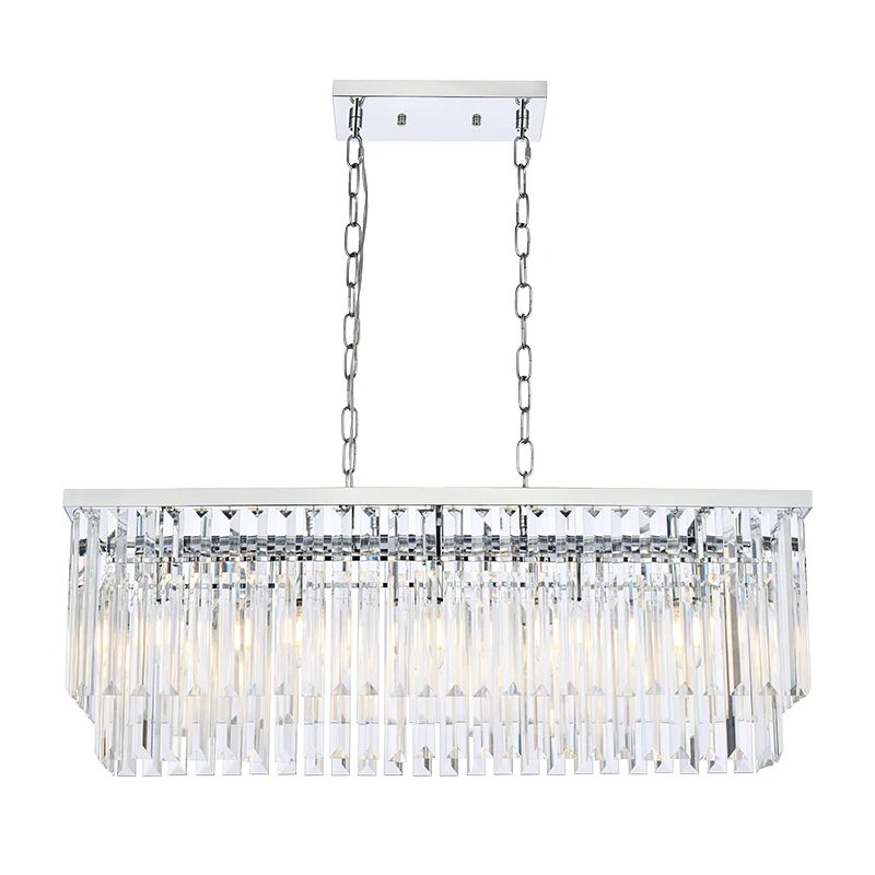 K9 crystal black kitchen pendant lights hanging drop restaurant chandelier modern led chandeliers & pendant lights