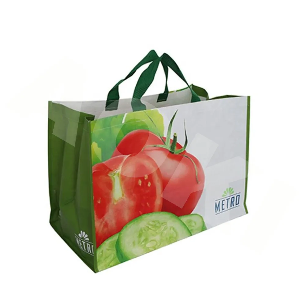 Custom fully color print laminated non-woven vest shopping tote bags,fashion custom tote bags no minimum