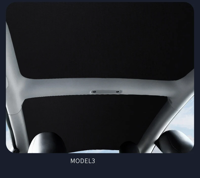 Car Sunshade Custom for Tesla Model 3 Glass Roof Sunshade Sunroof UV Rays Protection Window Shade