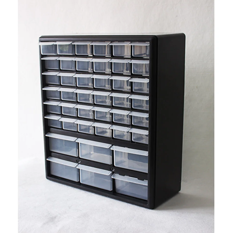 Heavy duty plastic tool cabinet safety protective storage box removable drawer toolcase