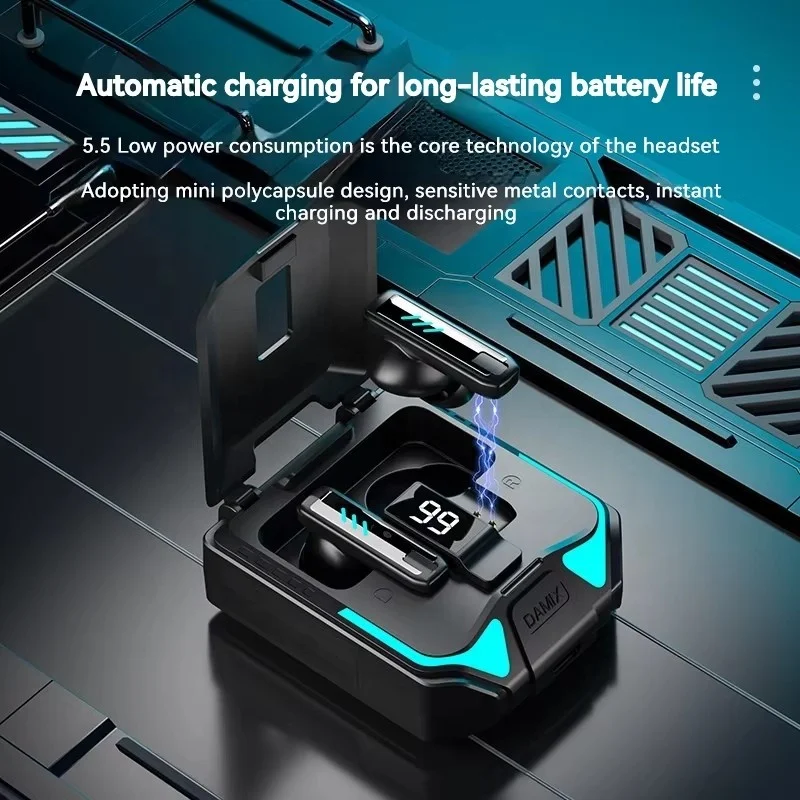 GQ09 best custom logo cheap gaming Wireless Subwoofer Earphone Headphones Waterproof ipx8 Large Battery gq-09 Headset