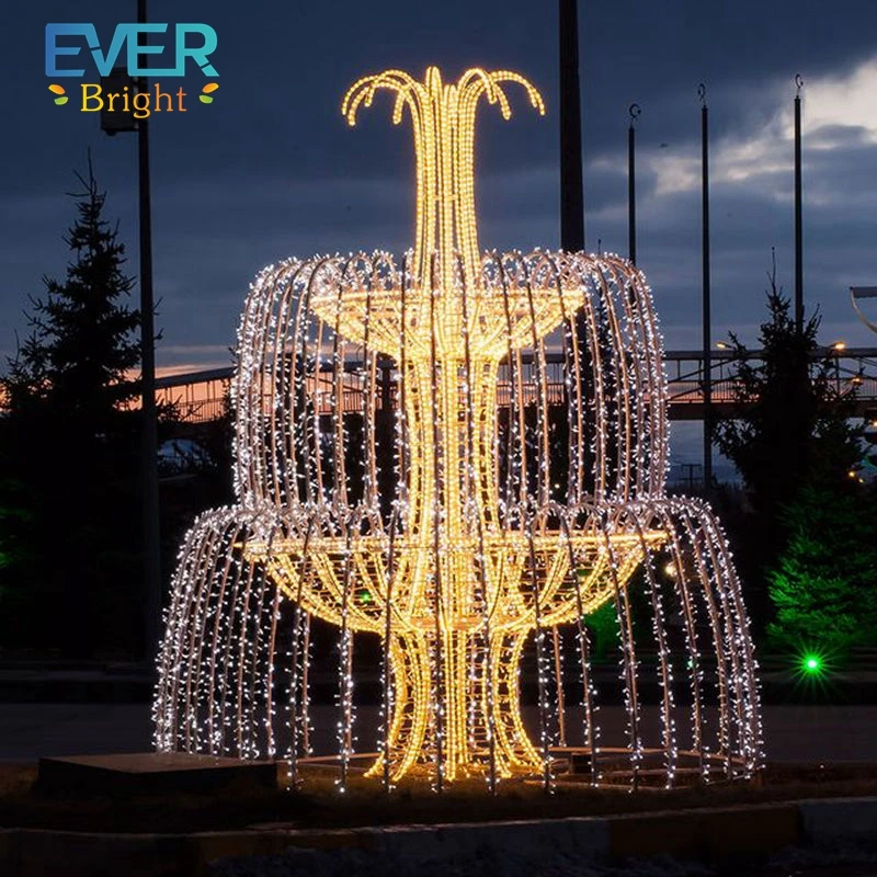 2024 China white christmas led fountain motif waterproof light