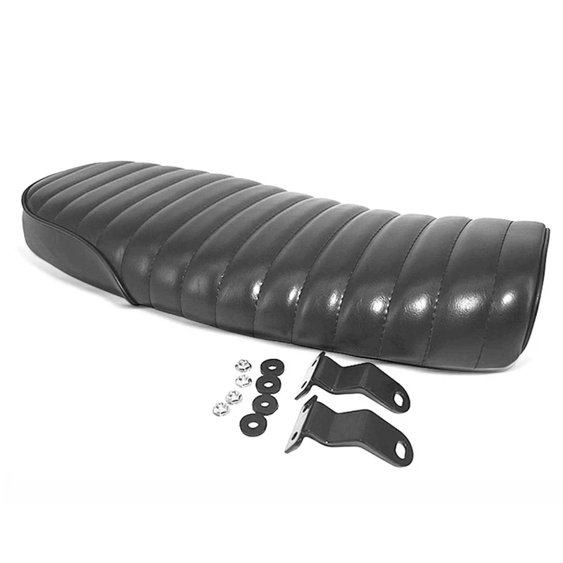RACEPRO Custom Vintage Motorcycle Asiento Cafe Racer Classic Seat Parts Seat for Cafe Racer or Scrambler Rebuilding  Flat black