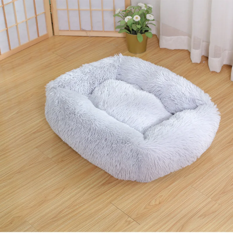 New 2022 Hot Selling Fluffy Donut Plush Pet Cat Bed Dog For Sale
