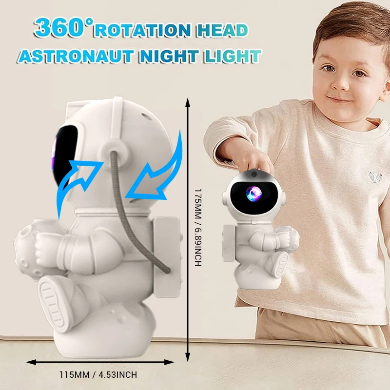 Nebula  Aastronaute Galaxie Projecteur Night Lamp Remote Control Luminaria Rechargeable  Smart De astronaut galaxy projector