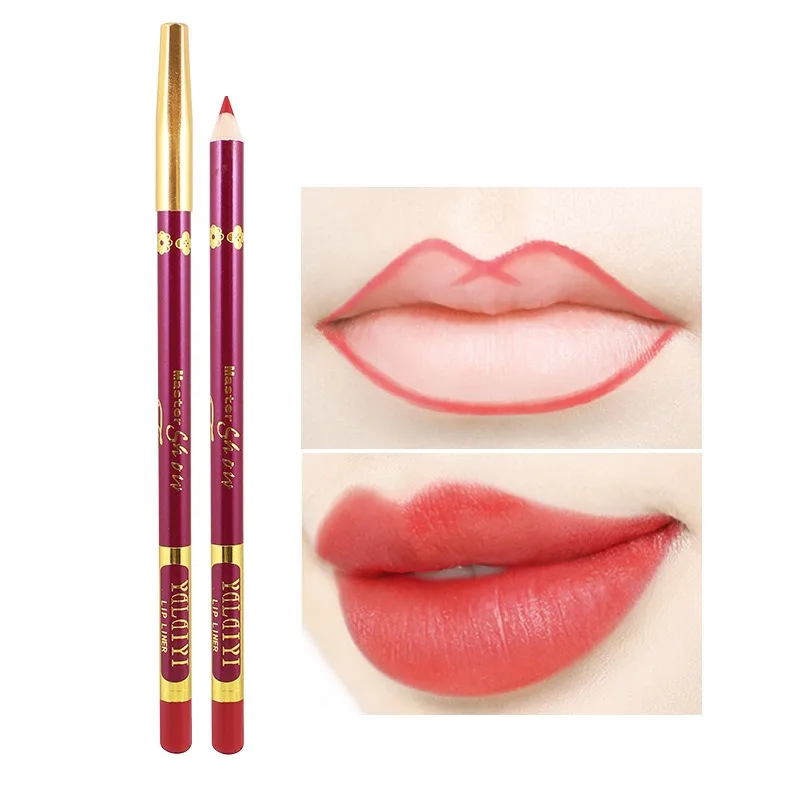 Yaraiyi embroidery lipliner 13 color matte waterproof hard to decolour velvet lipstick pen makeup manufacturers wholesale