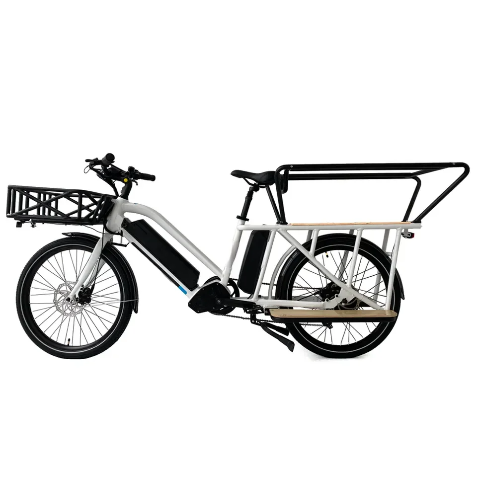 cargo delivery e-bike dual battery long range e bike electric cargo bike for family use electric bicycle e-bike cargo delivery