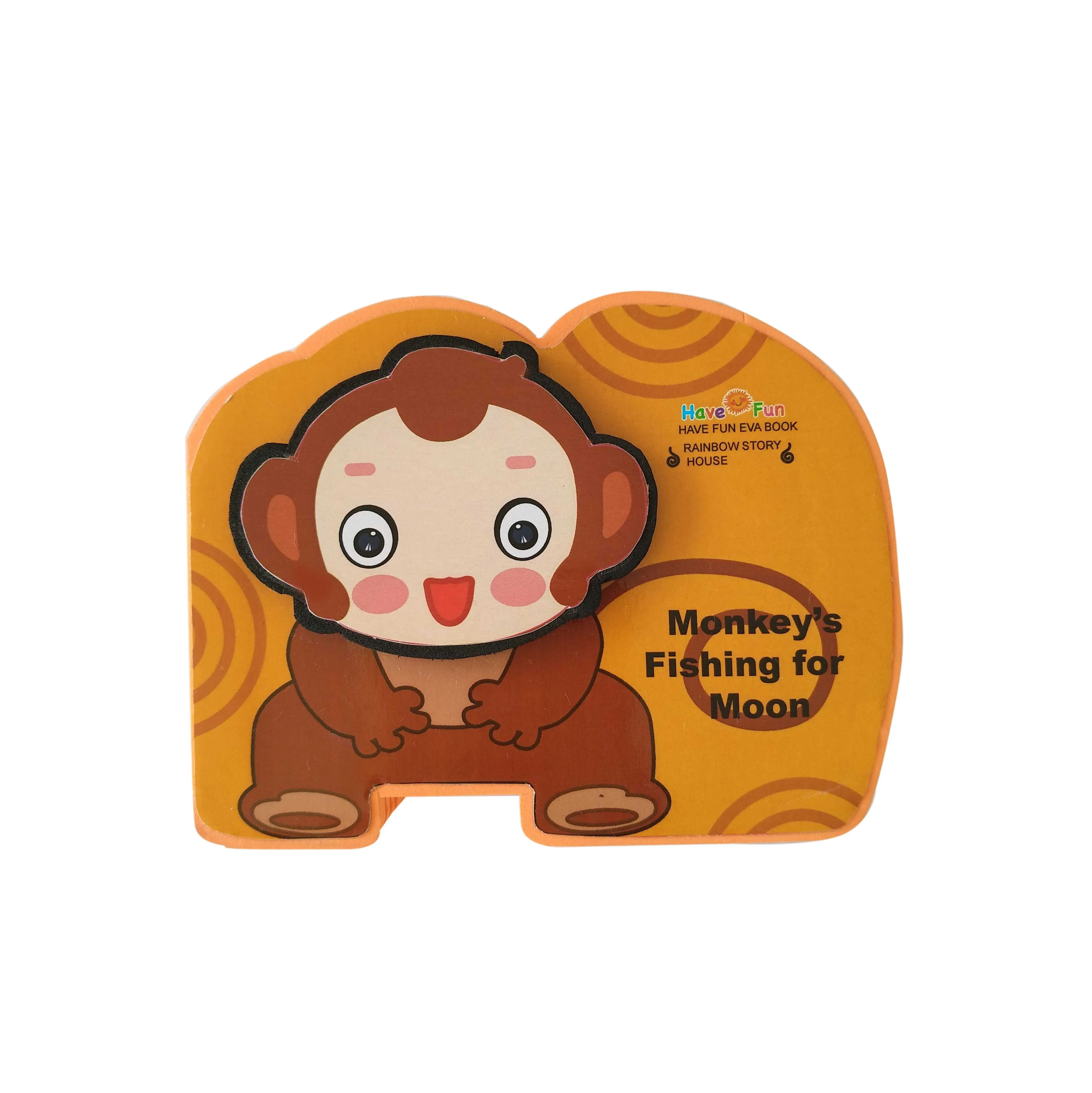 EVA Foam Book with Lovely-Images Monkeys fishing for moon story book