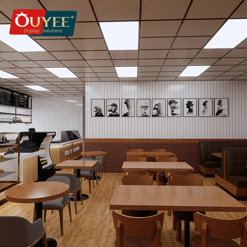 Modern Coffee Shop Counter Design Cafe Bar Table Coffee Shop Supplies for Coffee Store Showroom