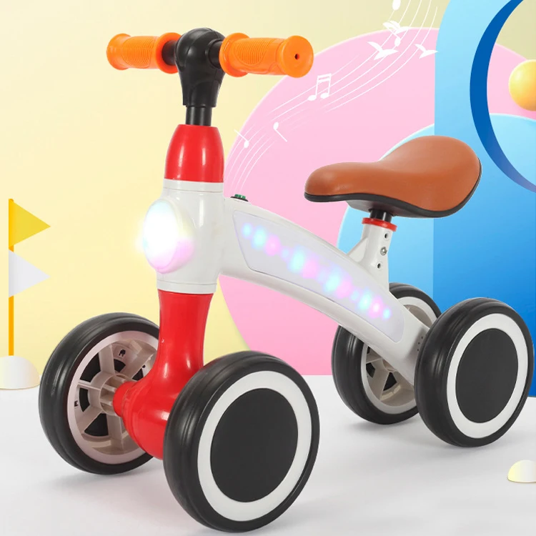 Bike Balance 1 2 3 4 Years Old With Assist Wheel Safe Baby Learn To Walk Infantil Toys Bike Kids Tricycle