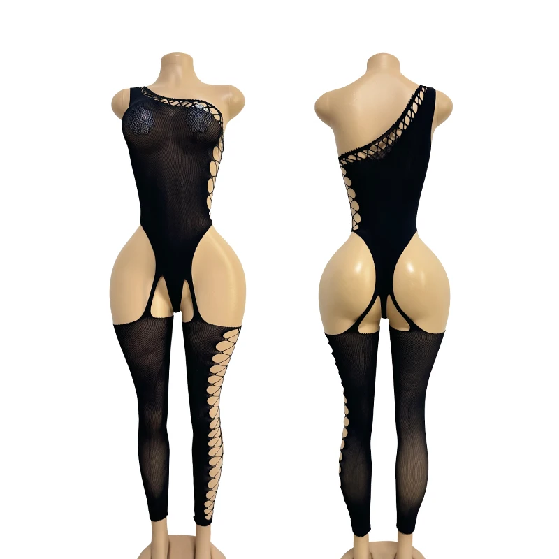 Pole Dance Striptease Costume Rhinestone Black Sustainable Exotic Dancer Stripper Outfit