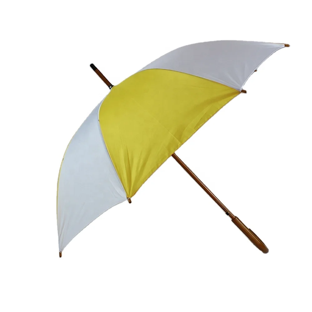 Классический автоматический женский зонт Pongee трость зонтик с деревянной ручкой
